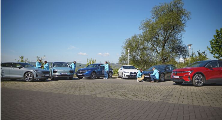 Aiways U5, BMW i4, Mercedes EQC, Polestar 2, Renault Mégane E-Tech, Tesla Model 3 2022