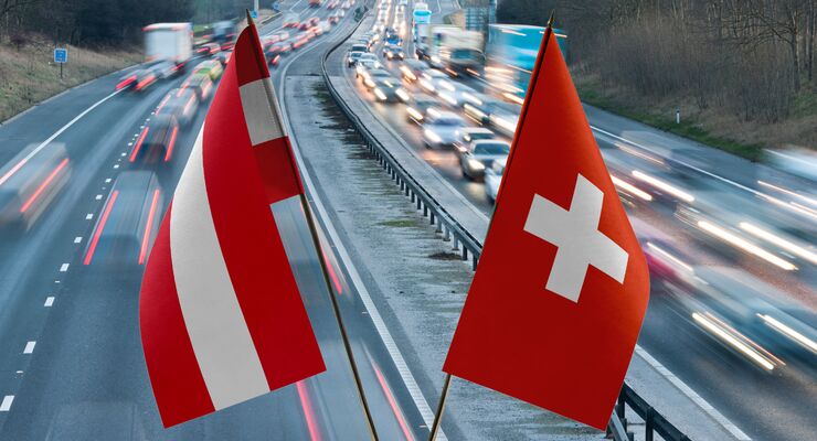 Autobahn, Verkehr, Österreich, Schweiz