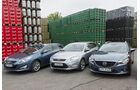 Ford Mondeo Turnier, Hyundai i40 und Mazda 6 Kombi